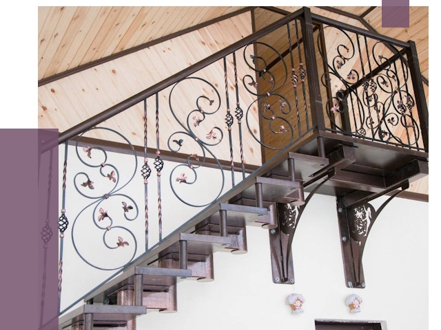 Кованые лестницы в Каменске-Шахтинском от 80348 руб. под ключ