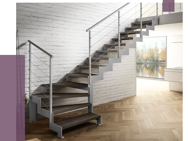 Г-образные лестницы под ключ в Каменске-Шахтинском от 37341 руб. | ПРОЛЁТ-Ксш