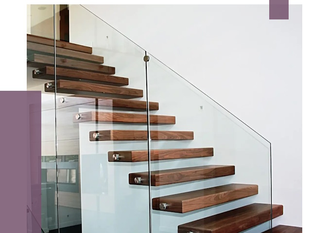 Стеклянные перила для лестницы в Каменске-Шахтинском от 14936 руб.