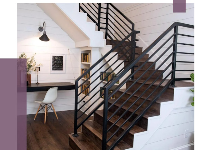 Перила для лестницы в доме в Каменске-Шахтинском от 7468 руб. — ПРОЛЁТ-Ксш