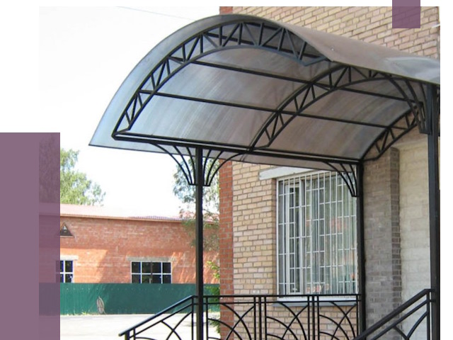 Металлические навесы и козырьки в Каменске-Шахтинском от 12876 руб.