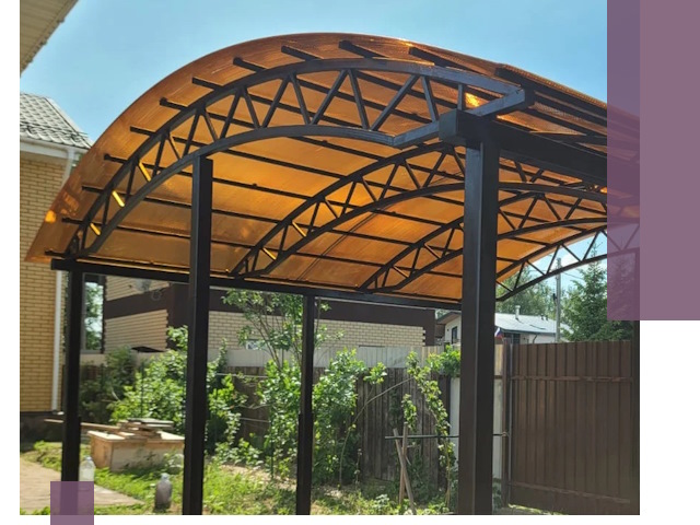 Изготовление навесов под ключ в Каменске-Шахтинском из качественных материалов