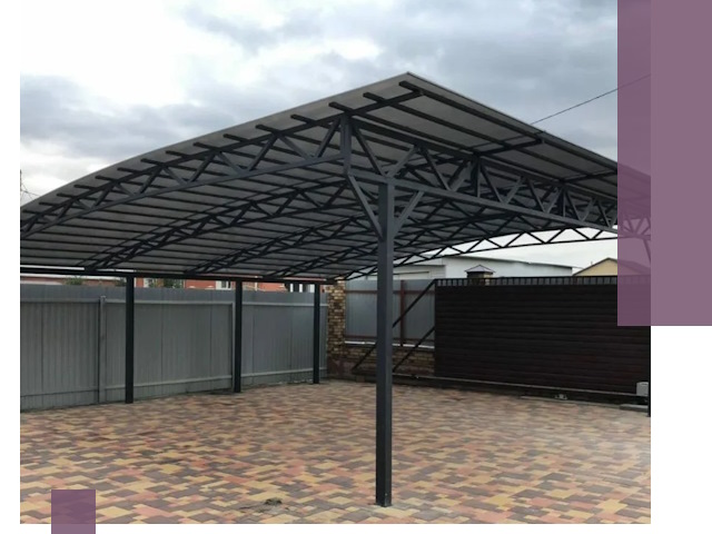 Недорогие навесы под ключ в Каменске-Шахтинском — изготовление и монтаж