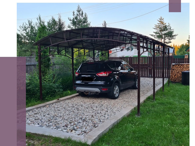 Навесы для автомобиля в Каменске-Шахтинском от 13237 руб.  | ПРОЛЁТ-Ксш