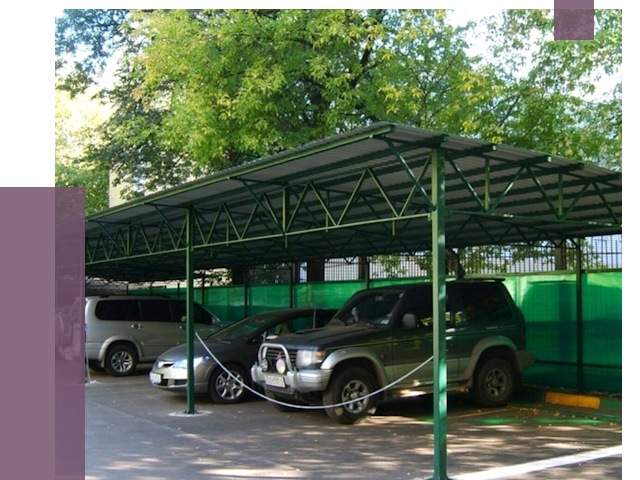 Навесы для парковки в Каменске-Шахтинском от 80863 руб. заказать | ПРОЛЁТ-Ксш