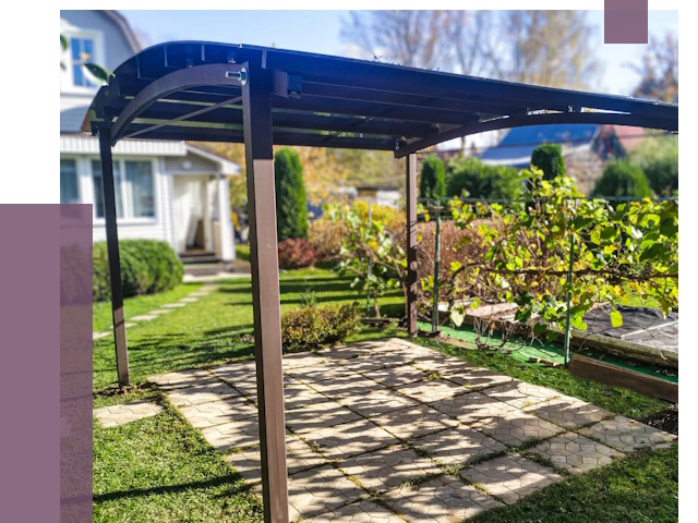 Навесы для дачи в Каменске-Шахтинском от 12825 руб. под ключ — ПРОЛЁТ-Ксш