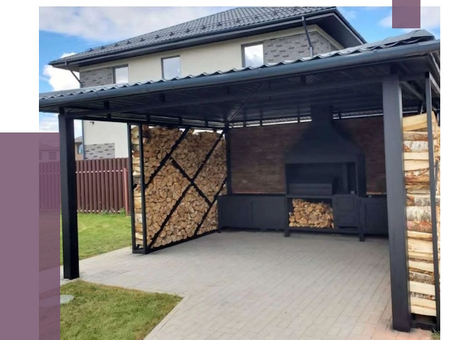 Навесы для барбекю в Каменске-Шахтинском от 12825 руб. под ключ | ПРОЛЁТ-Ксш