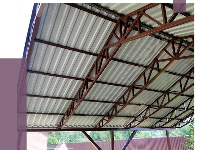 Навесы из профнастила в Каменске-Шахтинском от 7417 руб. | ПРОЛЁТ-Ксш