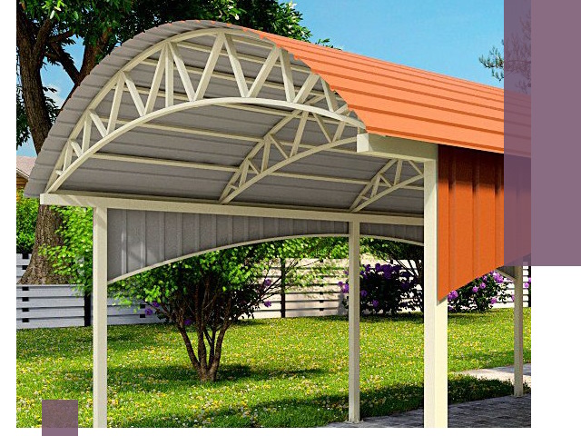 Навесы из профнастила под ключ в Каменске-Шахтинском — установка и монтаж