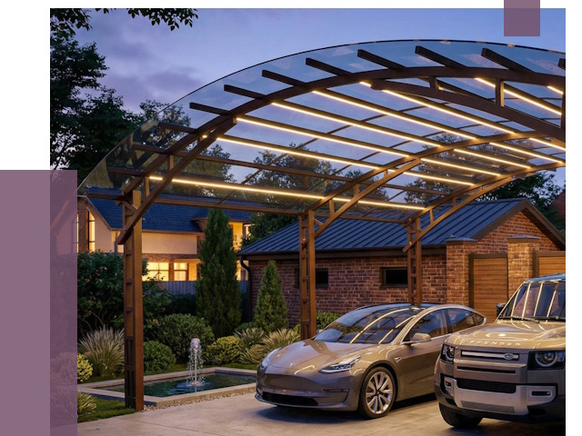 Металлические навесы в Каменске-Шахтинском от 12773 руб. под ключ — ПРОЛЁТ-Ксш