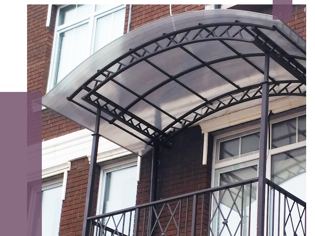 Козырьки над балконом в Каменске-Шахтинском от 8704 руб. | ПРОЛЁТ-Ксш