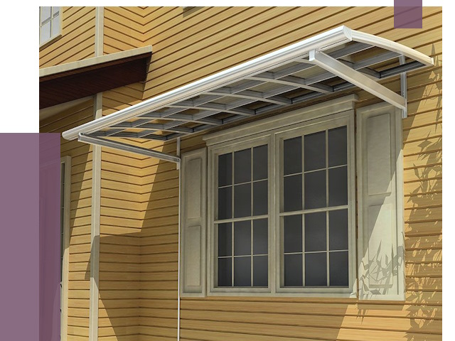 Козырьки над окнами в Каменске-Шахтинском от 7674 руб. — монтаж, покупки | ПРОЛЁТ-Ксш