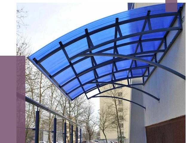 Козырьки из поликарбоната в Каменске-Шахтинском от 4326 руб. под ключ | ПРОЛЁТ-Ксш