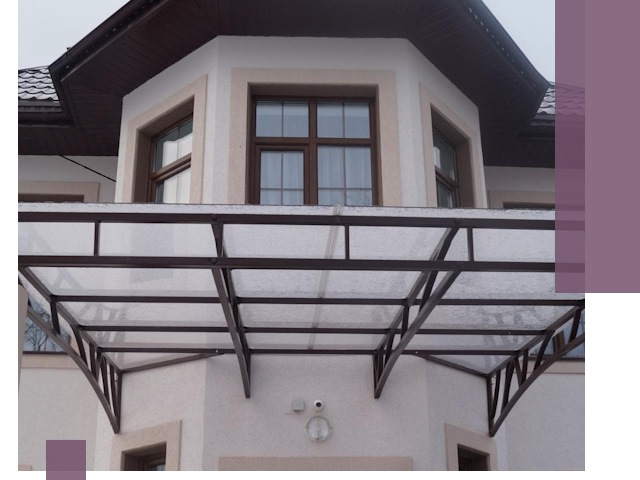 Козырьки из поликарбоната под ключ в Каменске-Шахтинском