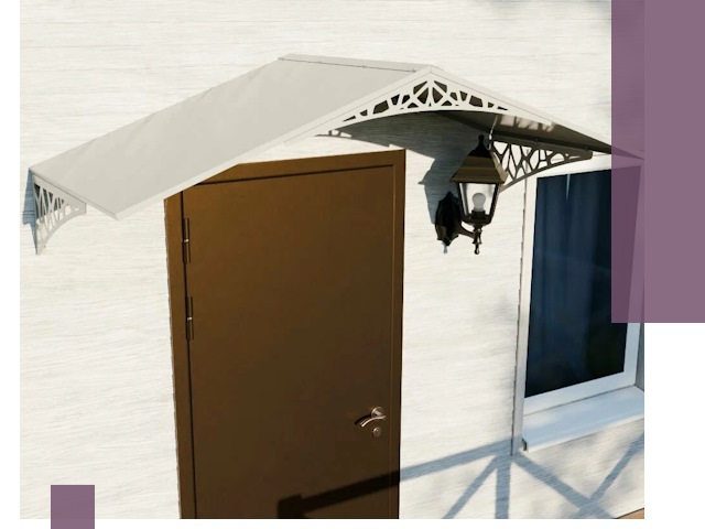 Металлические козырьки на входы и террасы в Каменске-Шахтинском