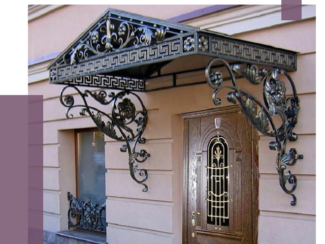 Кованые козырьки в Каменске-Шахтинском под ключ от 12825 руб. — ПРОЛЁТ