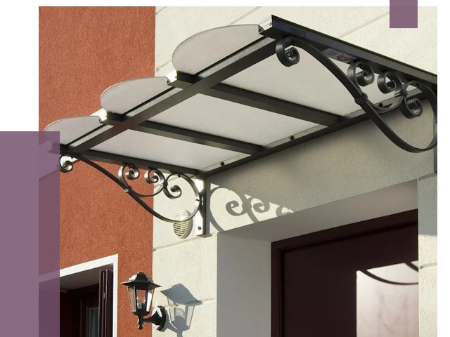 Односкатные козырьки в Каменске-Шахтинском от 8447 руб.  | ПРОЛЁТ-Ксш