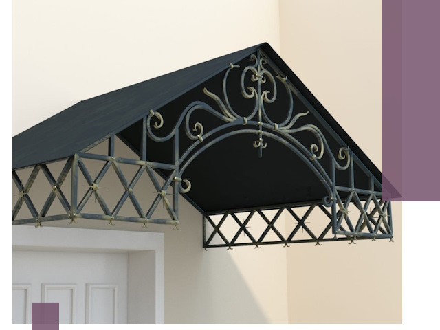 Двускатные металлические козырьки под ключ в Каменске-Шахтинском