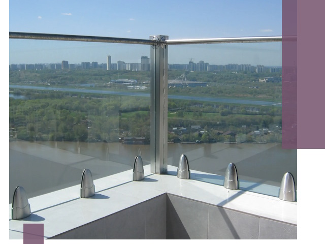 Стеклянные парапеты премиум класса в Каменске-Шахтинском для домов и бизнесов