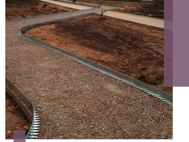 Металлические бордюры под ключ в Каменске-Шахтинском — изготовление и монтаж