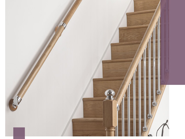 Пристенные поручни из стали и нержавейки под монтаж в Каменске-Шахтинском